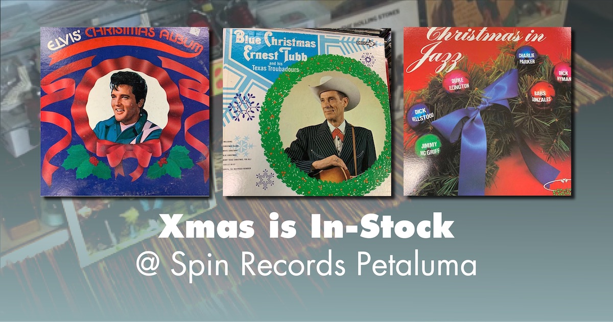 xmas records at spin records petaluma